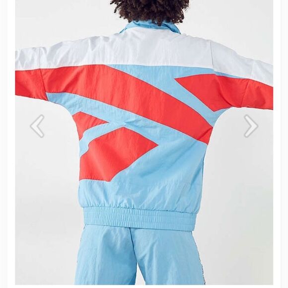 Reebok Urban Outfitters Color Block Vector Track Jacket Retro Windbreaker size M - Picture 3 of 12